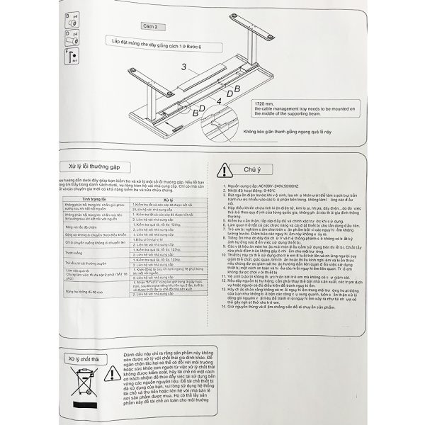 hướng dẫn lắp đặt và sử dụng chân bàn điện