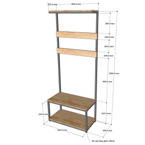 Móc treo được bố trí vừa tầm với