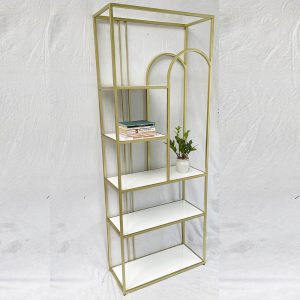 Kệ trang trí, kệ trưng bày UZI mặt gỗ khung sắt KTB68104