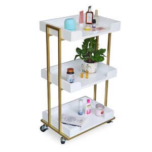 Xe đẩy dụng cụ Beauty Salon 35x46,8x82,5cm gỗ cao su KTB140