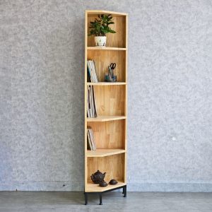 Kệ góc tường 5 tầng 40x32x172cm gỗ cao su KGT68026