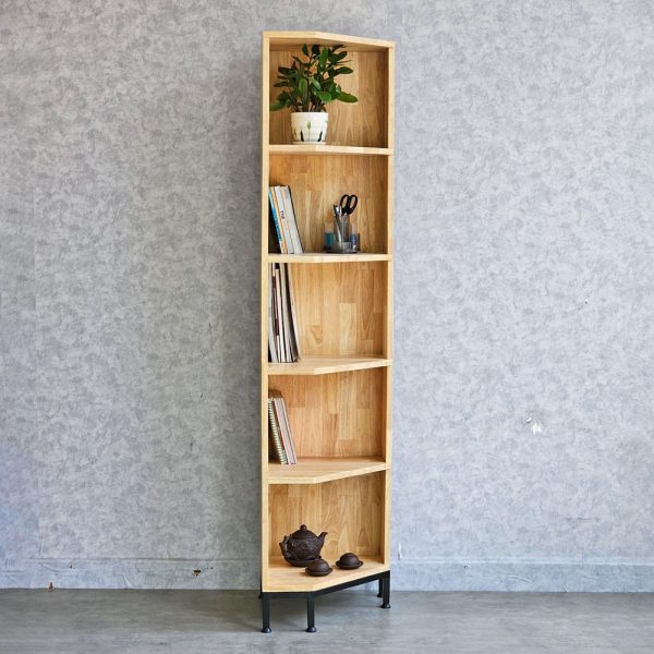 Kệ góc tường 5 tầng 40x32x172cm gỗ cao su KGT68026