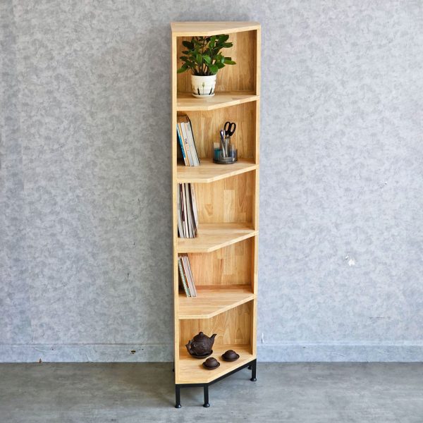 Kệ góc tường 5 tầng 40x32x172cm gỗ cao su KGT68026
