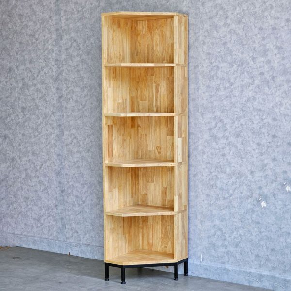 Kệ góc tường 5 tầng 40x32x172cm gỗ cao su KGT68026