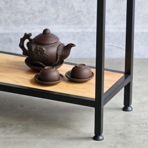 Kệ góc tường 5 tầng 60x60x160cm khung sắt gỗ cao su KGT68025