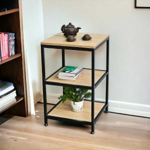 Kệ đứng 2 tầng 45x45x75cm gỗ plywood khung sắt KTB68160