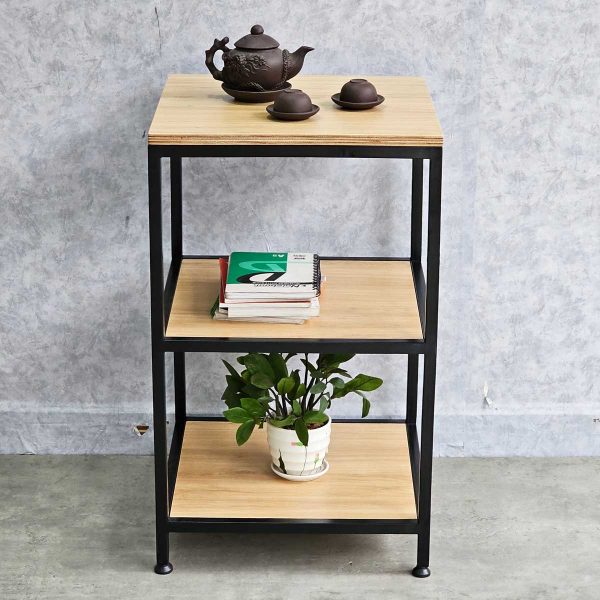 Kệ đứng 2 tầng 45x45x75cm gỗ plywood khung sắt KTB68160