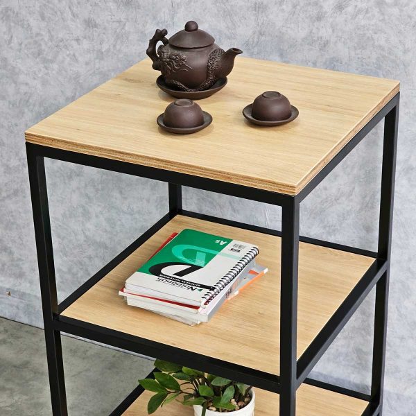 Kệ đứng 2 tầng 45x45x75cm gỗ plywood khung sắt KTB68160