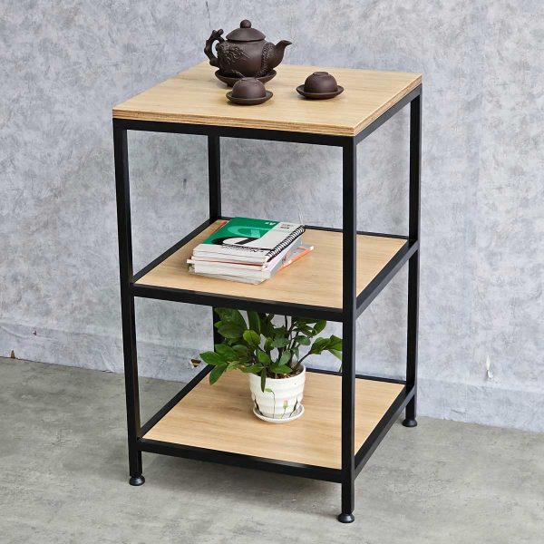 Kệ đứng 2 tầng 45x45x75cm gỗ plywood khung sắt KTB68160