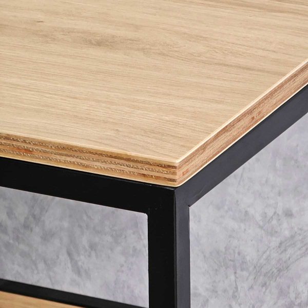 Kệ đứng 2 tầng 45x45x75cm gỗ plywood khung sắt KTB68160