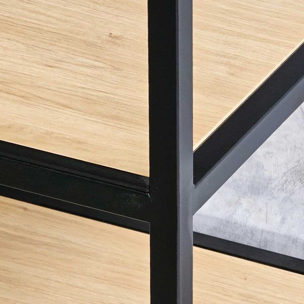 Kệ đứng 2 tầng 45x45x75cm gỗ plywood khung sắt KTB68160