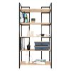 Kệ sách khung sắt DRACO 5 tầng mặt gỗ cao su KS68065