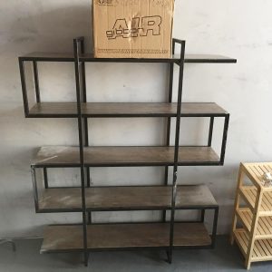 Kệ trang trí S-SHELF 120x30x150cm gỗ cao su KTB68032