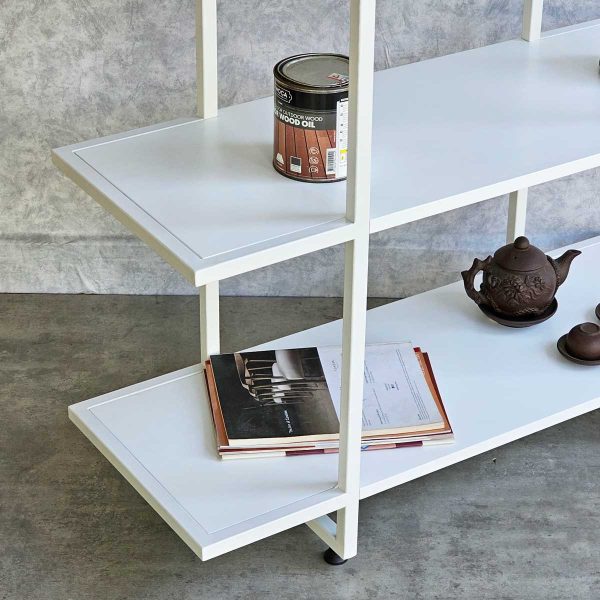 Kệ sách 4 tầng 94x35x120(cm) khung sắt màu trắng KS68229