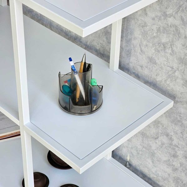Kệ sách 4 tầng 94x35x120(cm) khung sắt màu trắng KS68229