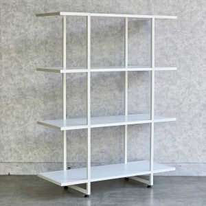 Kệ sách 4 tầng 94x35x120(cm) khung sắt màu trắng KS68229