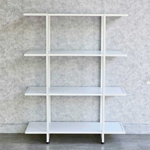 Kệ sách 4 tầng 94x35x120(cm) khung sắt màu trắng KS68229