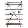 Kệ sách 5 tầng gỗ tràm khung sắt KS68174