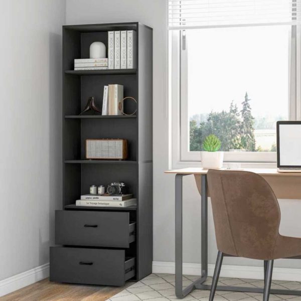 Kệ sách có ngăn tủ kéo 60x32x190cm gỗ cao su KS68249