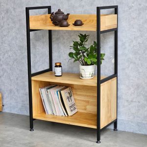 Kệ trang trí VEGA 2 tầng có hộc tủ 60x32x93(cm)