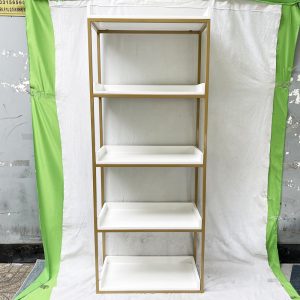 Kệ sách trang trí 5 tầng khung sắt gỗ cao su KS68133