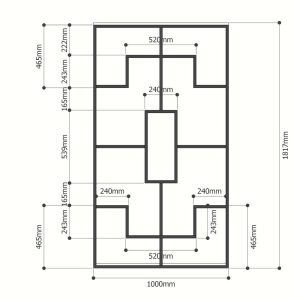 Kệ trang trí gỗ khung sắt 100x30x182(cm)