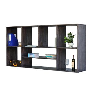 Kệ sách treo tường 200x40x100cm gỗ cao su KS68238