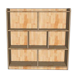 Kệ sách trường mầm non 120x30x120cm gỗ cao su TK133