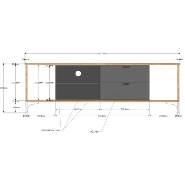 KTV68041 - Kệ tivi phòng khách hiện đại bằng gỗ