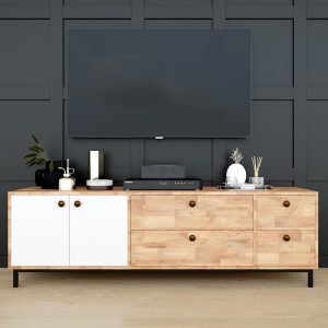 Kệ Tivi SAKE 160cm nhiều ngăn Gỗ Cao su KTV68075