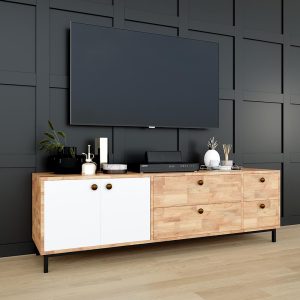 Kệ Tivi SAKE 160cm nhiều ngăn Gỗ Cao su KTV68075