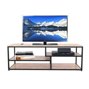 Kệ Tivi GEHA đơn giản 140cm khung sắt gỗ cao su KTV68073