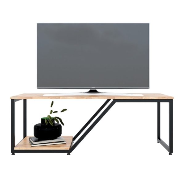 Kệ tivi đơn giản 120cm gỗ cao su khung sắt KTV68080