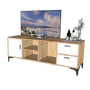 Kệ tivi gỗ tự nhiên chân sắt KTV68100