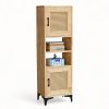 Kệ trang trí có ngăn tủ 40x30x120cm gỗ cao su KTB68174