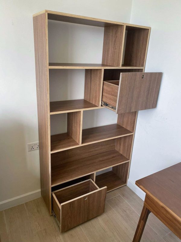 Kệ sách trang trí gỗ Plywood KS68166