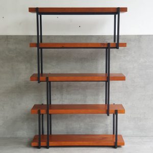 Kệ sách LAM-SHELF 100x34x150cm gỗ thông khung sắt KTB68041