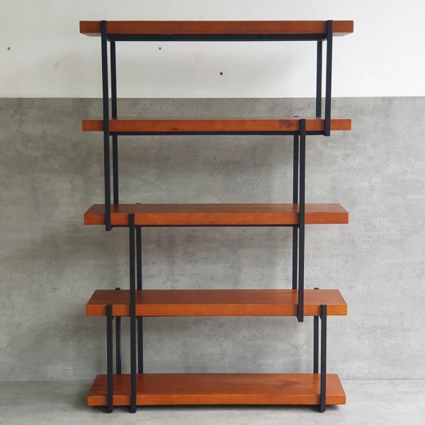 Kệ sách LAM-SHELF 100x34x150cm gỗ thông khung sắt KTB68041