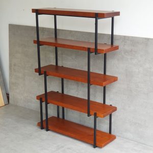 Kệ sách LAM-SHELF 100x34x150cm gỗ thông khung sắt KTB68041