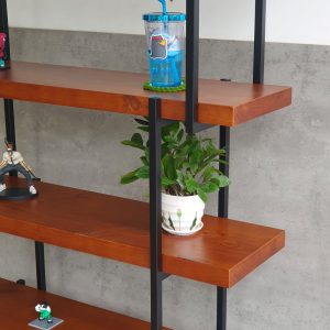 Kệ sách LAM-SHELF 100x34x150cm gỗ thông khung sắt KTB68041