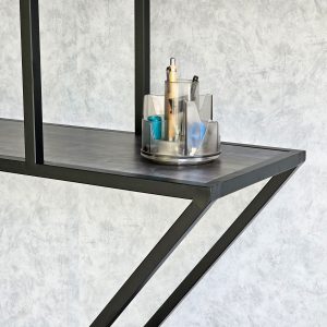 Kệ trang trí có tủ gỗ cao su khung sắt 120x35x180(cm) KTB68073