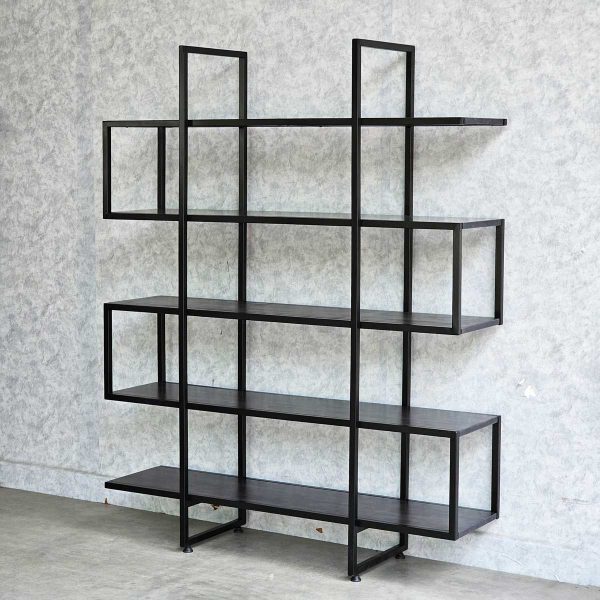 Kệ trang trí S-SHELF 120x30x150cm gỗ cao su KTB68032