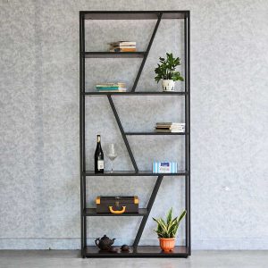 Kệ sách trang trí TRAP-SHELF gỗ cao su  KTB68044