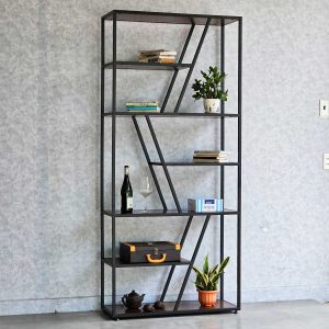 Kệ sách trang trí TRAP-SHELF gỗ cao su  KTB68044