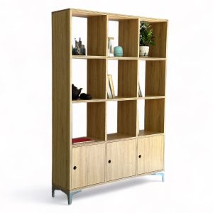 Kệ trang trí ô vuông 110x25x150cm gỗ plywood KTB68158