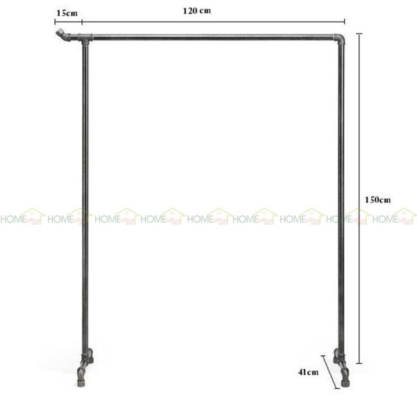 GQA68017 - Giá treo đồ ống nước 002 - 120x41x150 (cm)