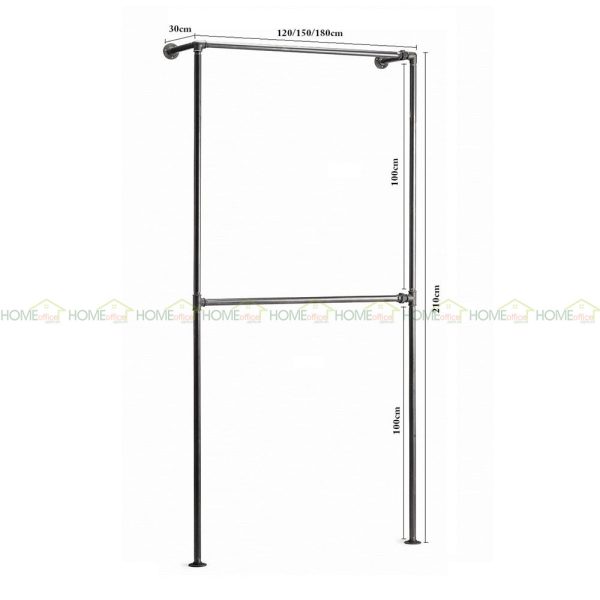 GQA68020 - Giá treo quần áo ống nước 005 - 120x30x210 (cm)