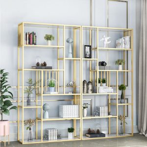 Kệ trang trí, kệ trưng bày FINI mặt gỗ khung sắt KTB68100