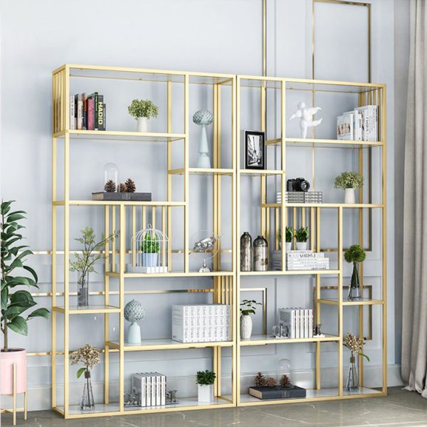 Kệ trang trí, kệ trưng bày FINI mặt gỗ khung sắt KTB68100