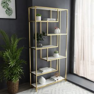 Kệ trang trí, kệ trưng bày mặt gỗ khung sắt KTB68101